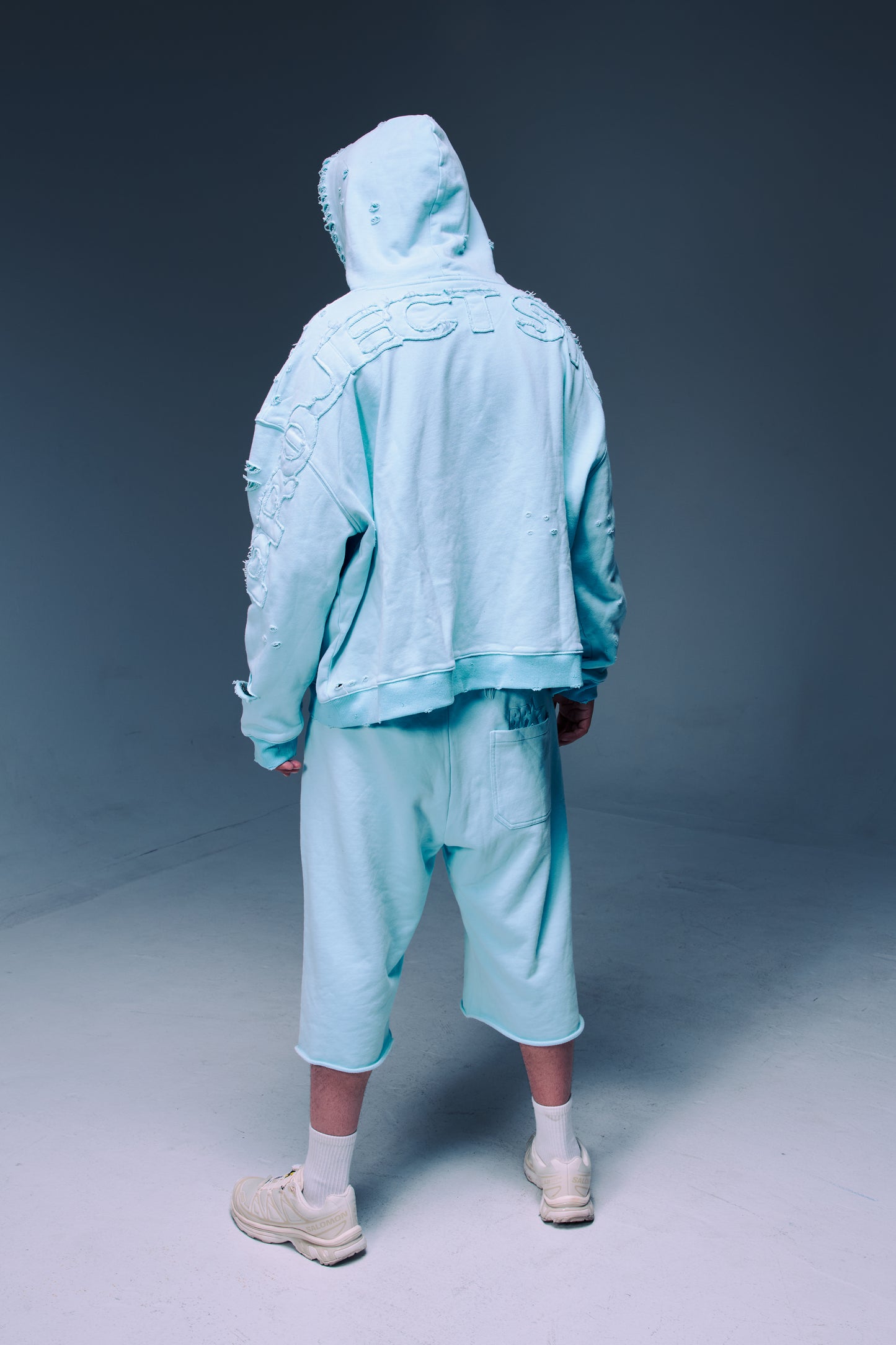 AQUA Distress BP RAW™ Shorts (PRE-ORDER)