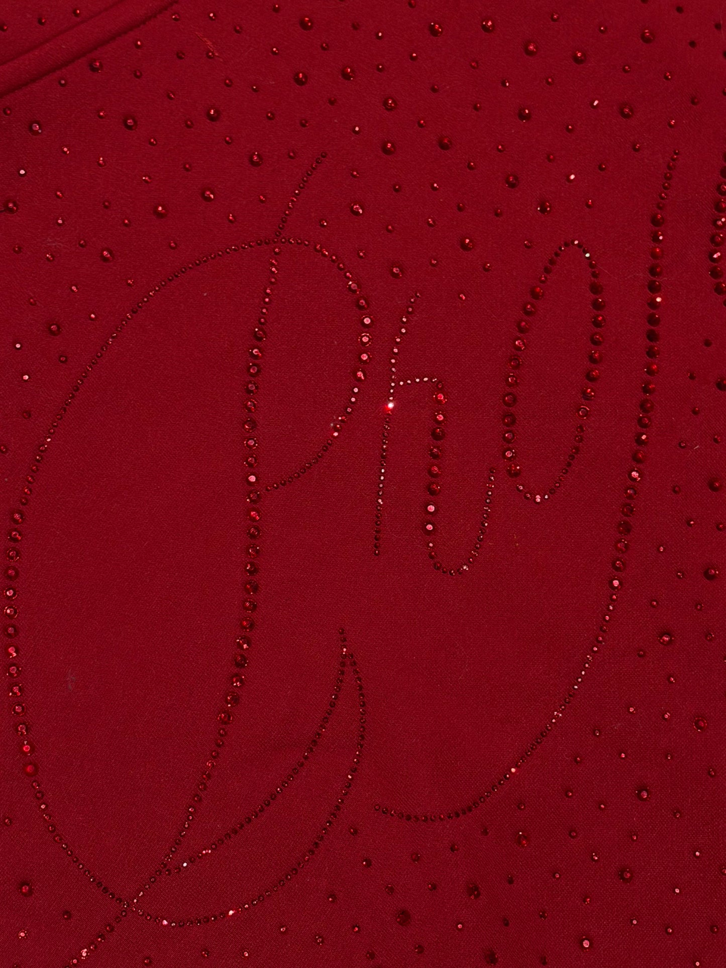 RUBY RED RHINESTONE ZIP UP| F&F EXCLUSIVE