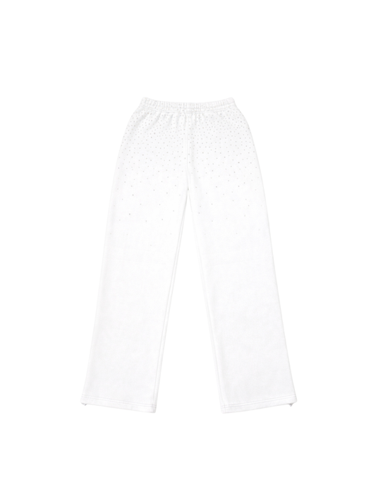 White Rhinestone Sweatpants (PRE-ORDER)