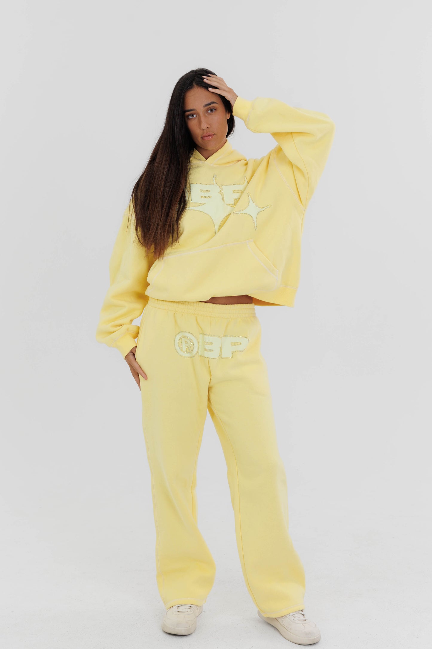 BP Yellow Rhinestone Hoodie (PRE-ORDER)