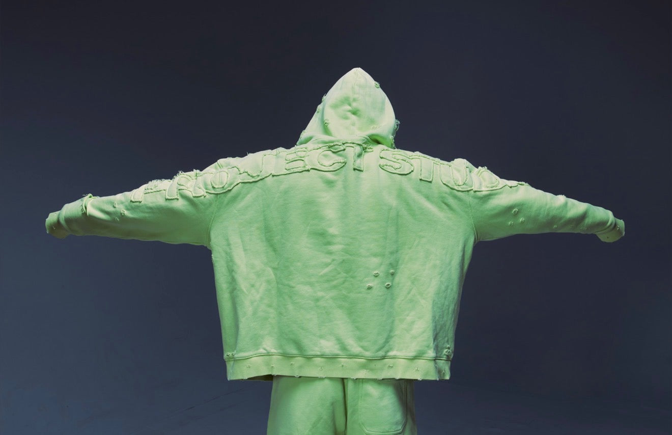 Slime Green Distress BP RAW ™ Hoodie (PRE-ORDER)