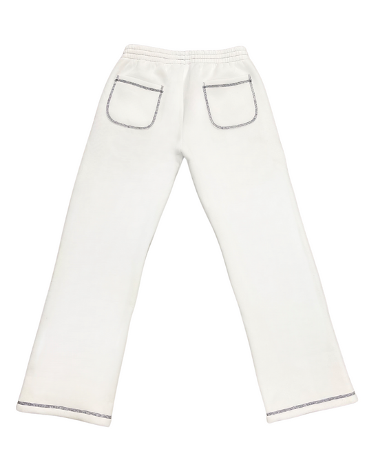 BP White Rhinestone Sweats