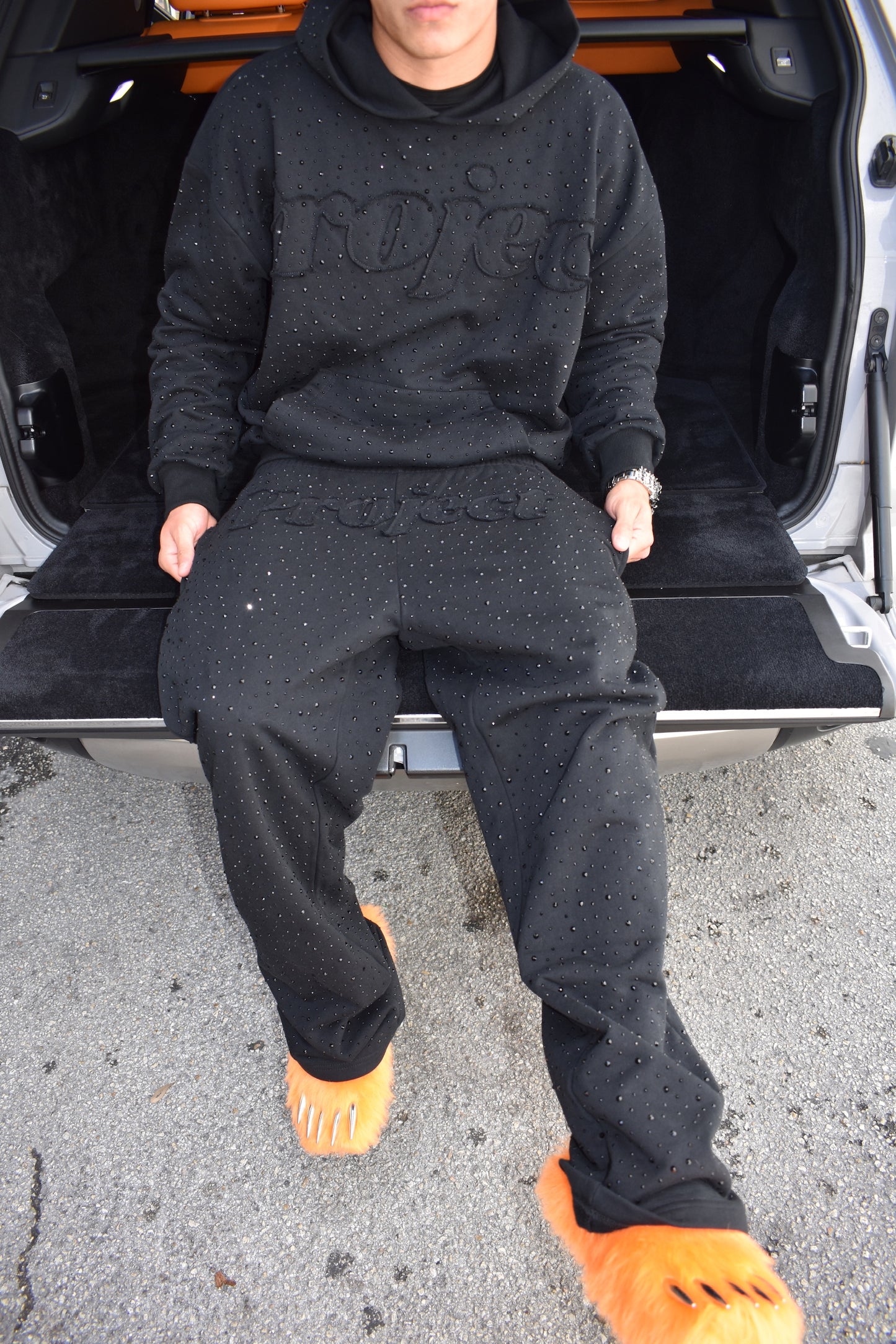 V2|BP Black Crystal Sweatpants