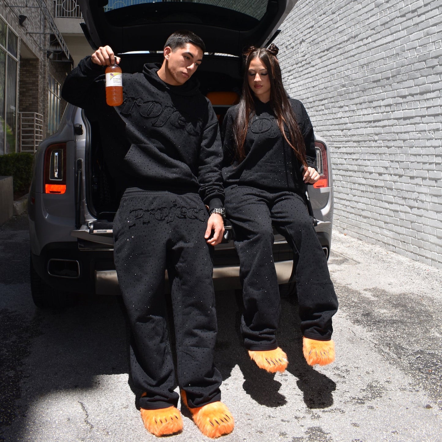 Black BP Crystal Hoodie