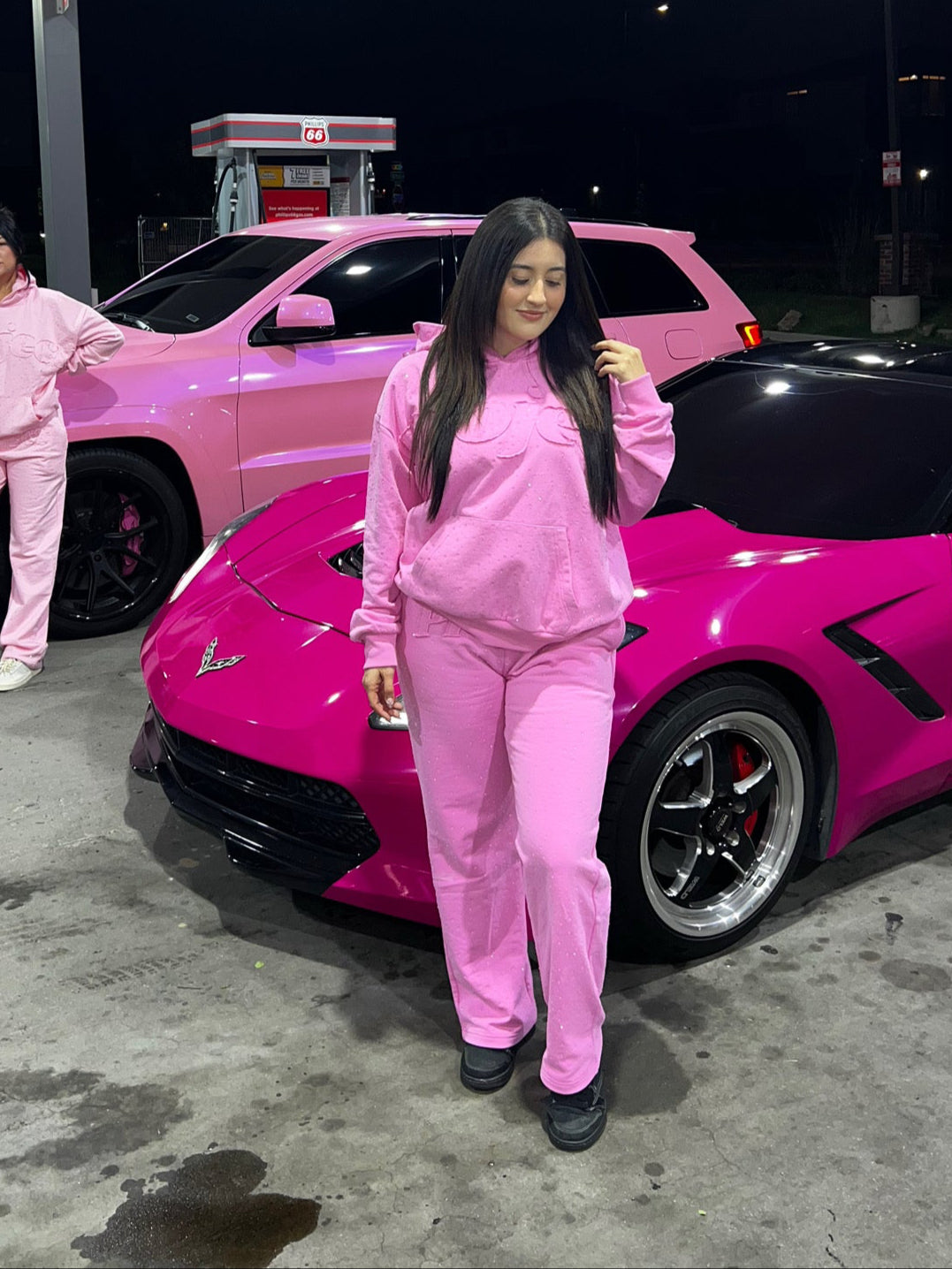 Baby Pink Crystal Hoodie