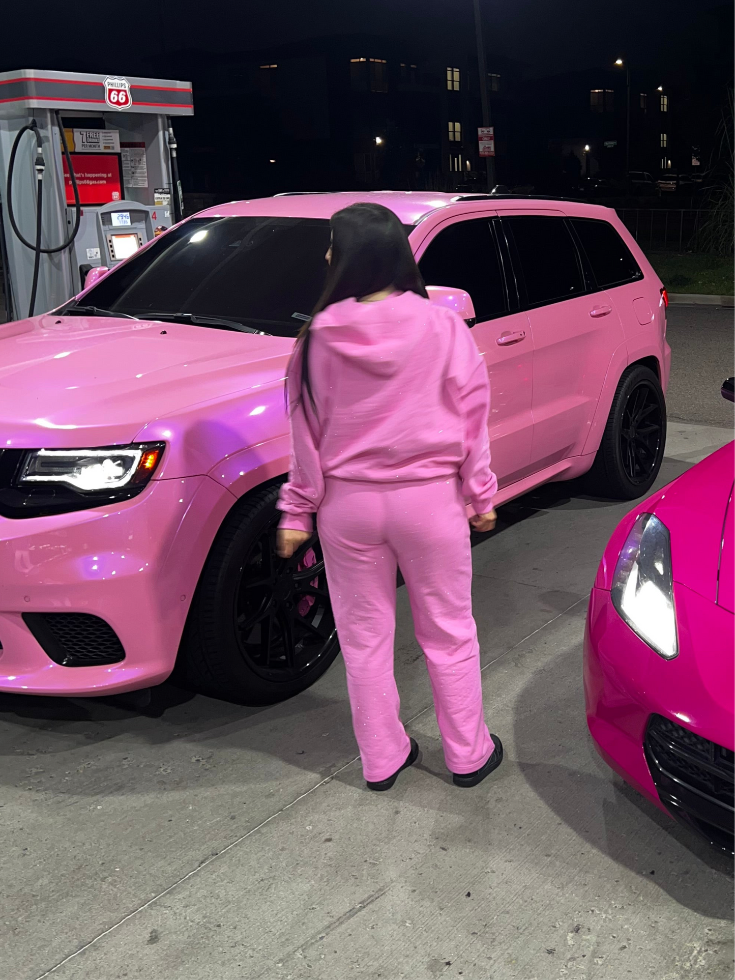 Magenta Crystal Sweatpants