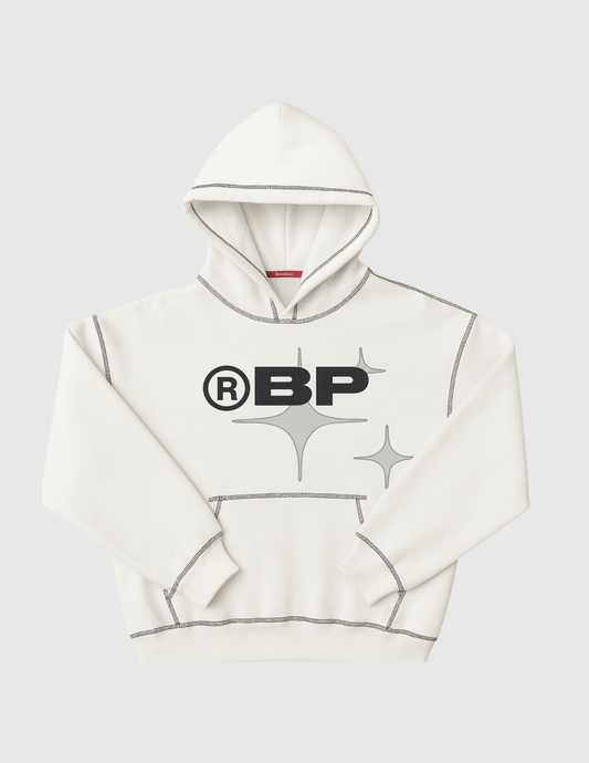 BP White Rhinestone Hoodie