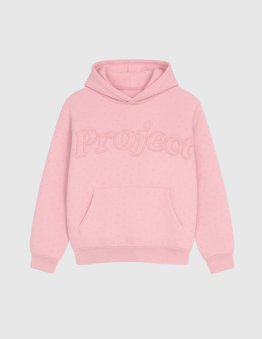 Baby Pink Crystal Hoodie