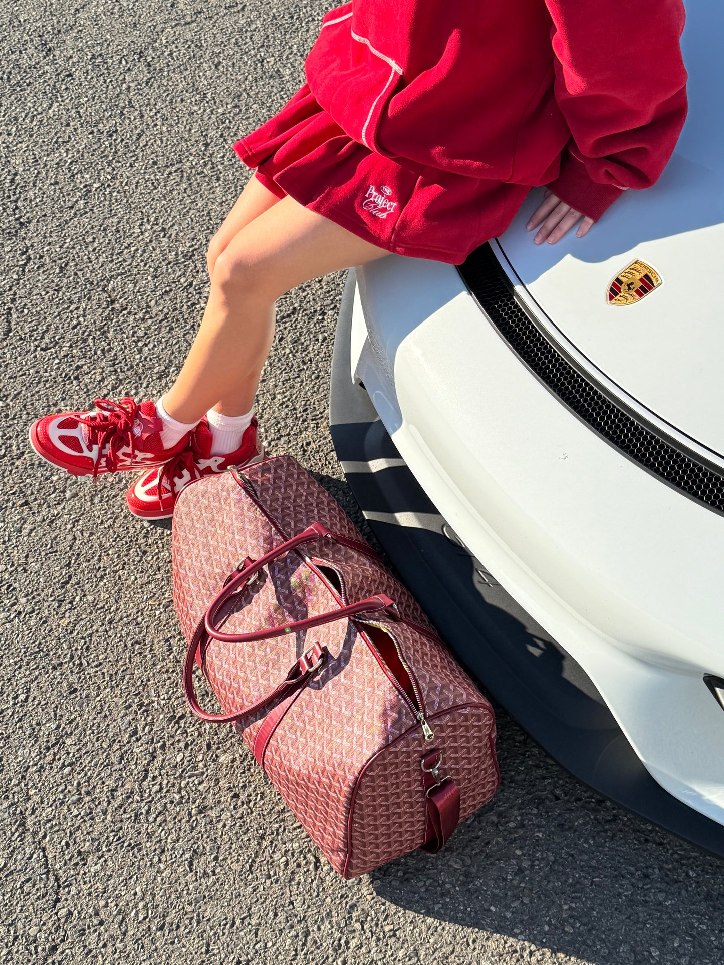 Project Club Pleated Red Skirt