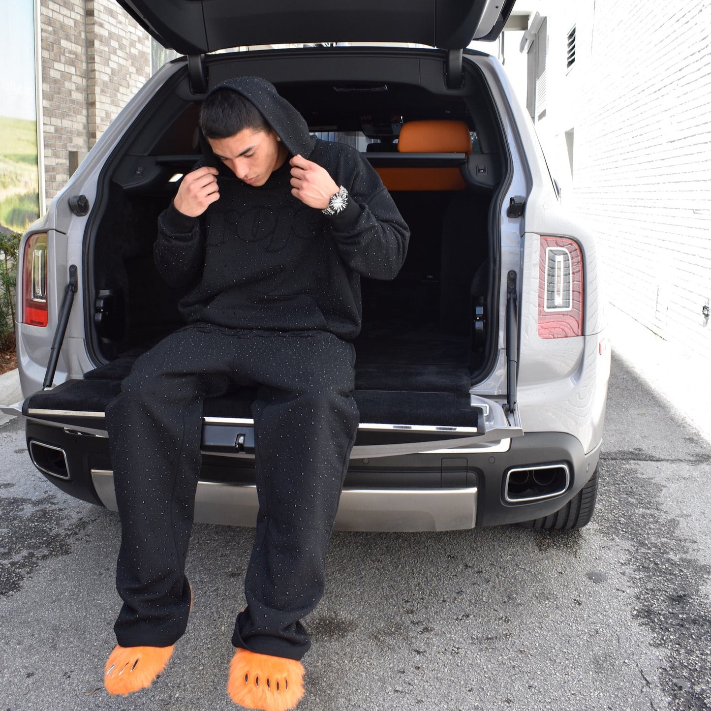 Black BP Crystal Hoodie