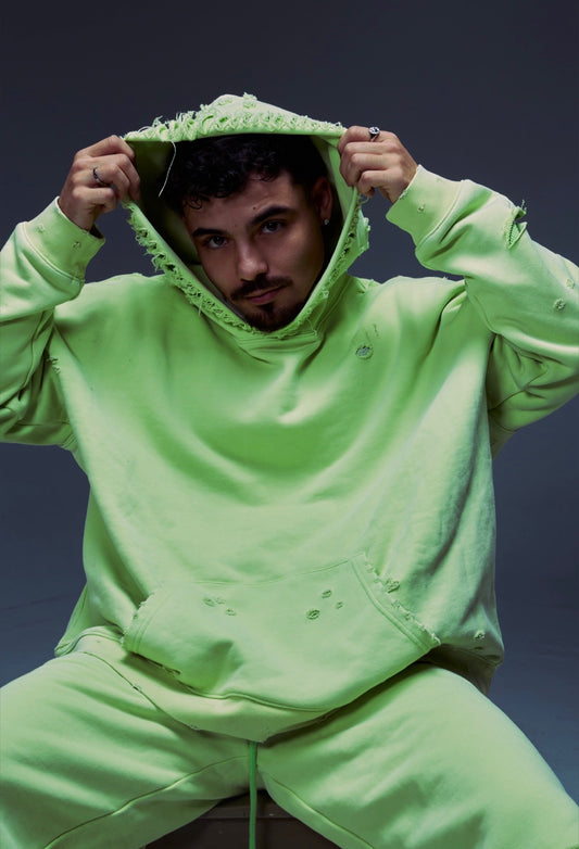 Slime Green Distress BP RAW ™ Hoodie (PRE-ORDER)