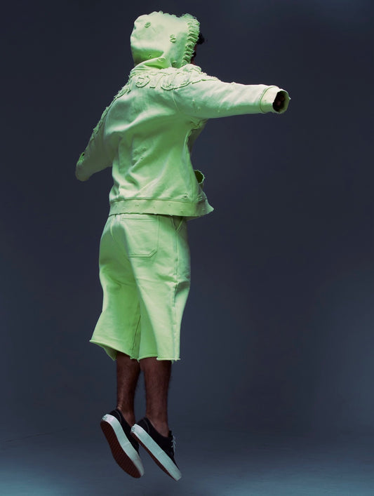 Slime Green Distress BP RAW ™ Hoodie (PRE-ORDER)