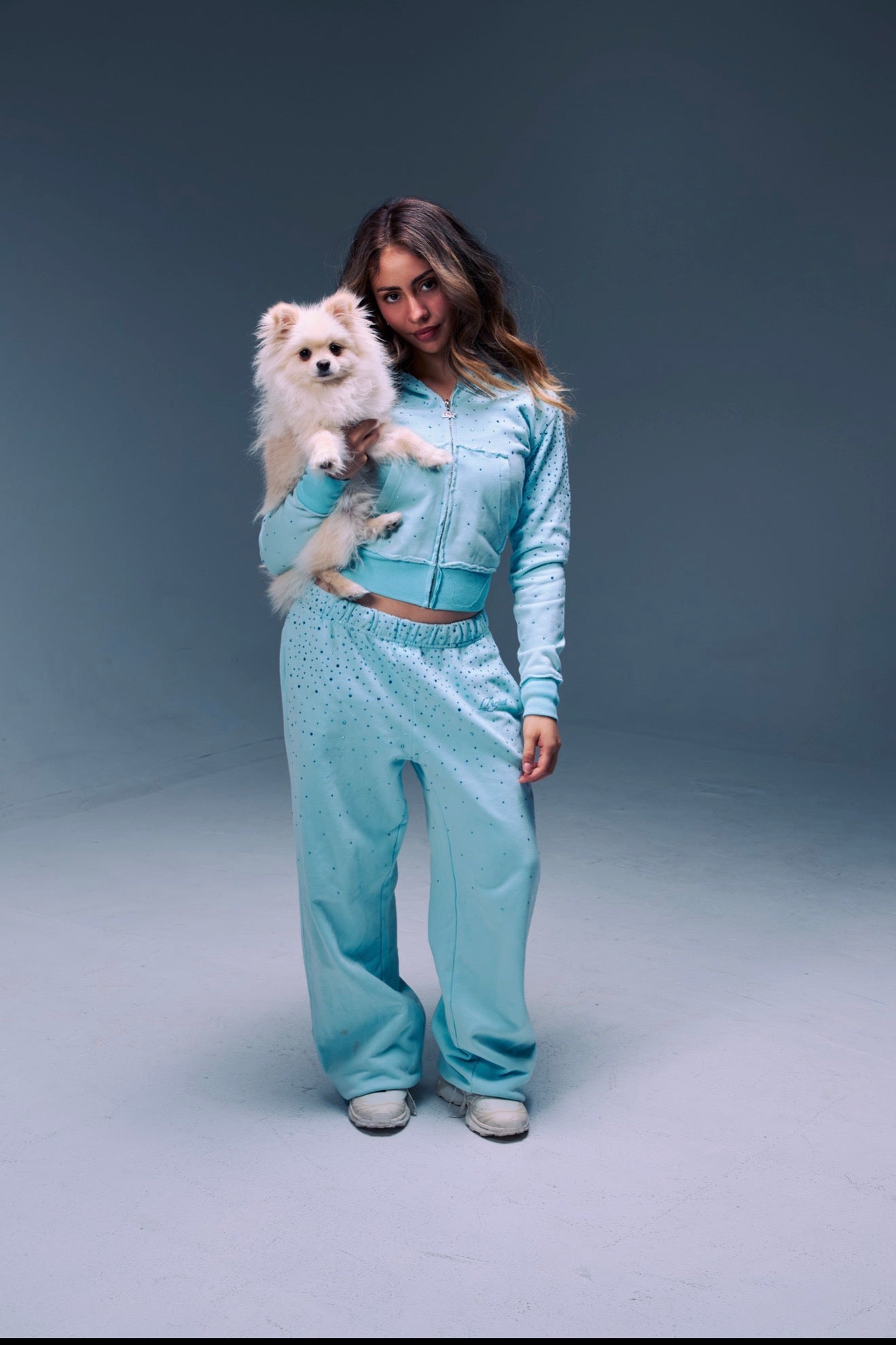 AQUA Rhinestone Sweatpants (PRE-ORDER)