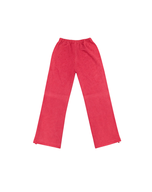 Red Rhinestone Sweatpants