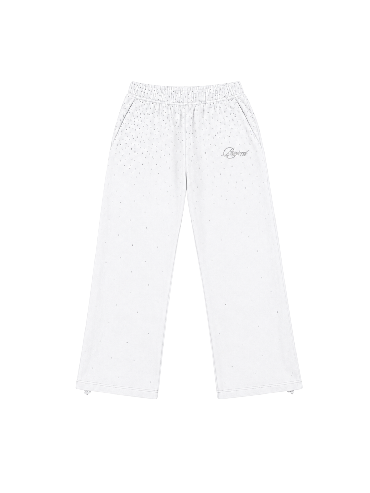White Rhinestone Sweatpants (PRE-ORDER)