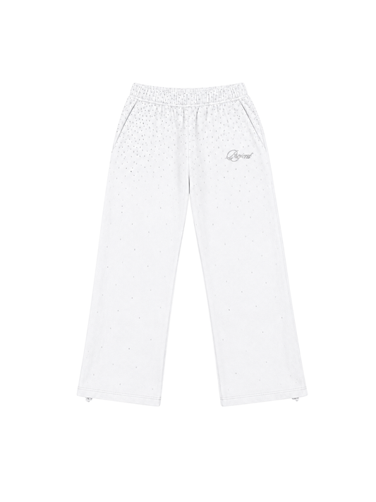 White Rhinestone Sweatpants (PRE-ORDER)
